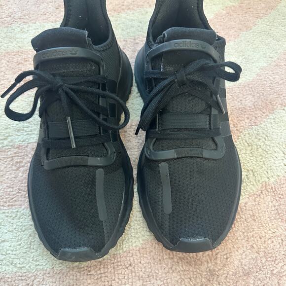 Adidas U Path Run Black Triple Mesh Sneakers Lightweight Athletic Trainers Sport - Picture 2 of 8